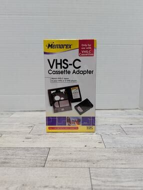 New Memorex VHS-C Cassette Adapter Watch VHS-C In A VHS Or S-VHS Player